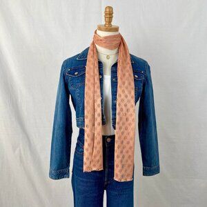 Coral / Peach Skinny Scarf